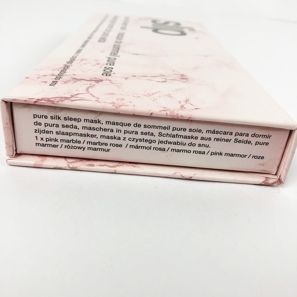 SLIP Women's Silk Sleep Mask Pink Marble 100% Pure Mulberry (One Size) NIB - Picture 4 of 6